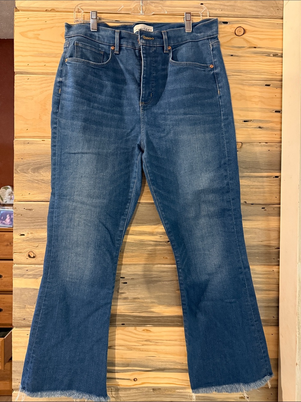 LOFT Women's Medium Blue Flare Jeans